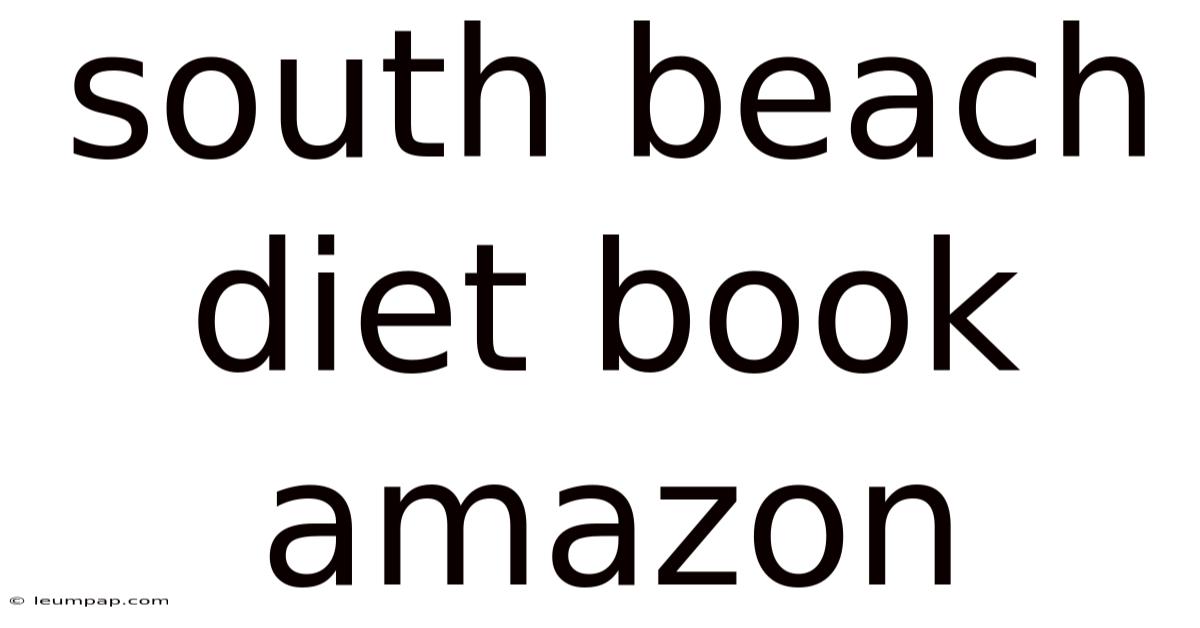 South Beach Diet Book Amazon