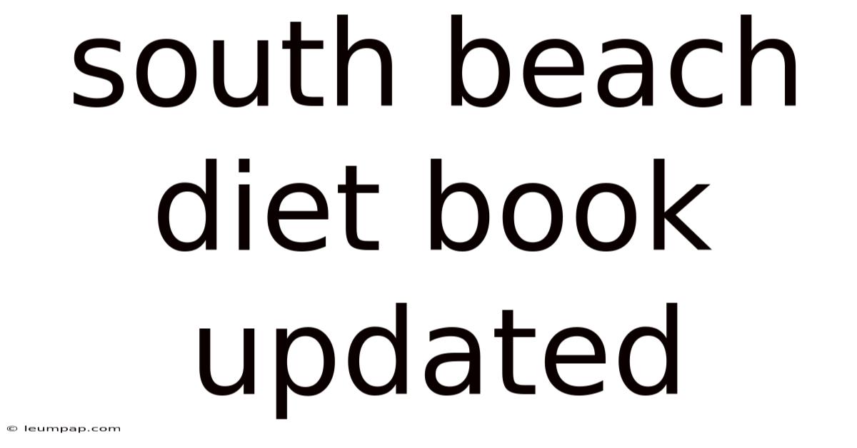 South Beach Diet Book Updated