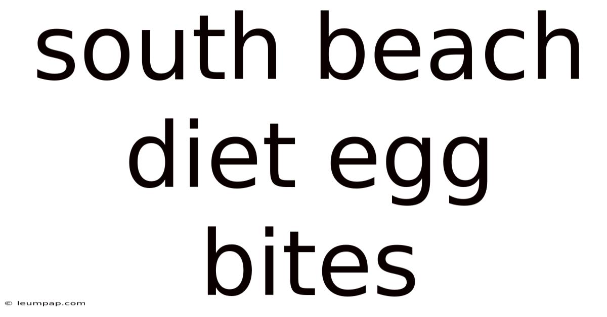 South Beach Diet Egg Bites