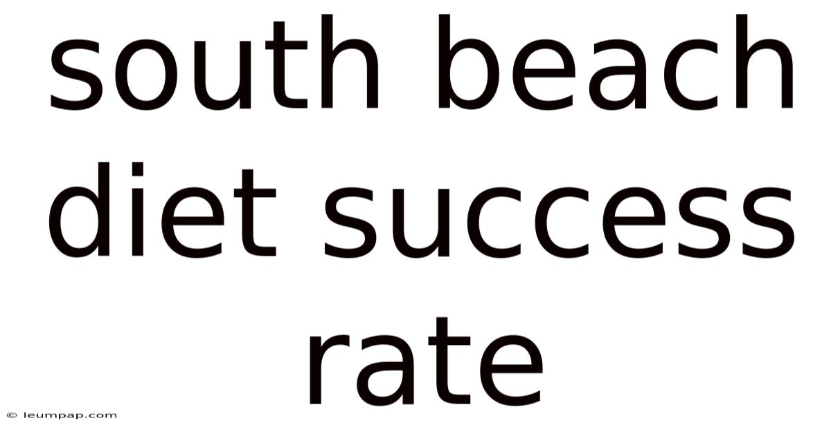 South Beach Diet Success Rate