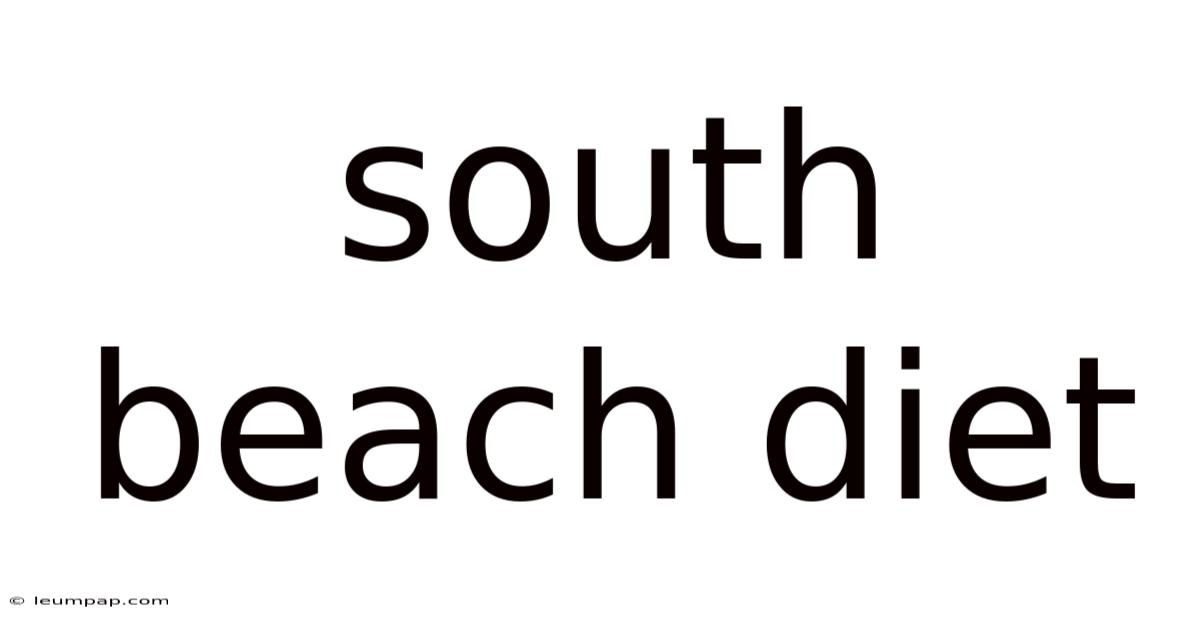 South Beach Diet